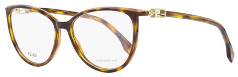 fendi ff0462|FENDI Oval Eyeglasses FF0462 086 Dark Havana 54mm 462.